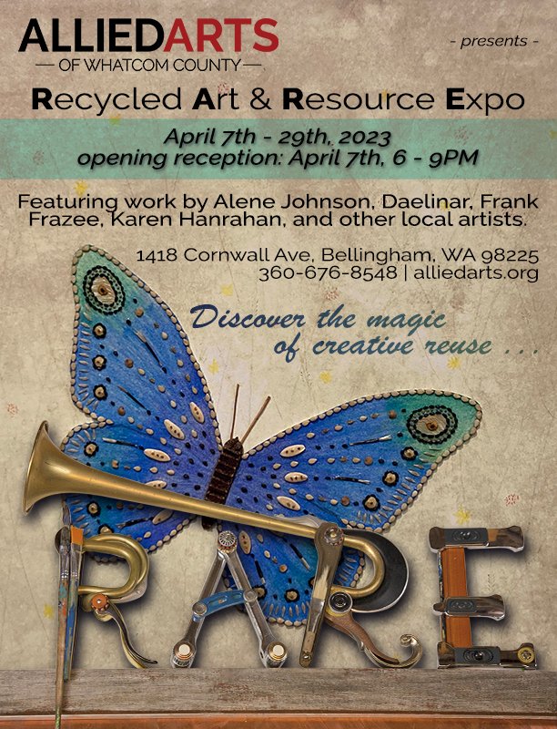 Recycled Art and Resource Exhibition 2023 flyer