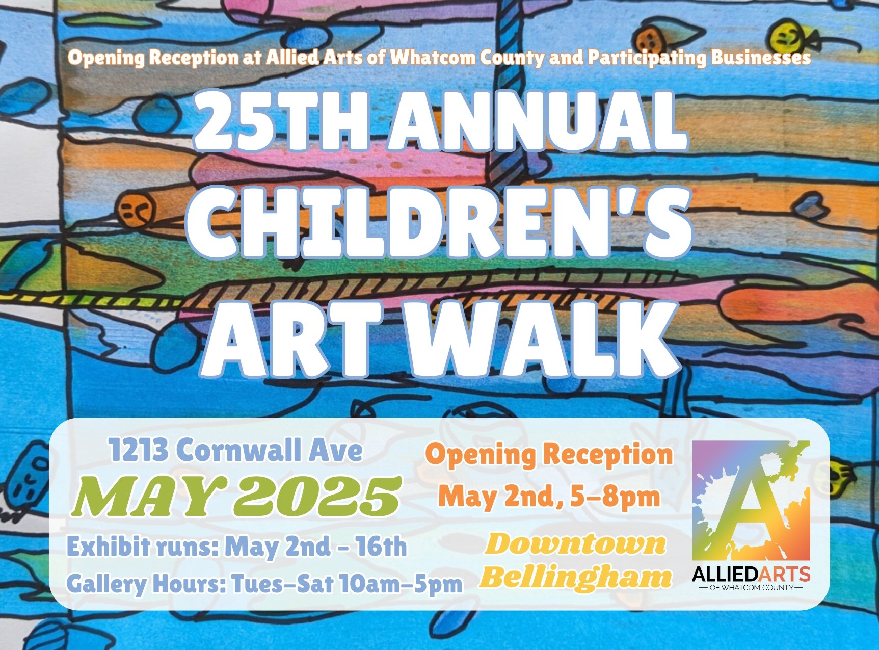 May 2025 Children’s Art Walk postcard May 2025 Children's Art Walk postcard